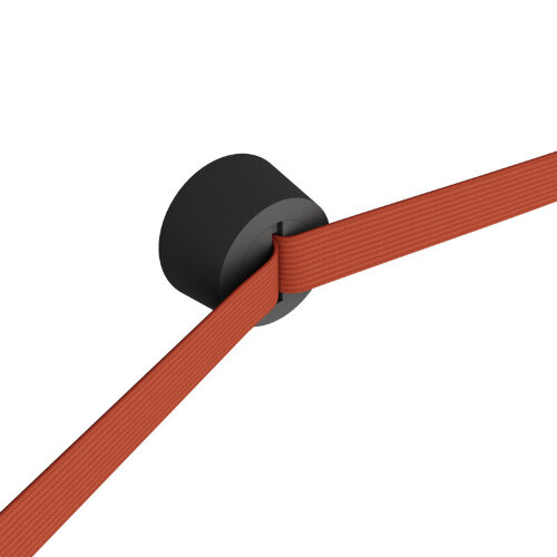 TR5515-BK Накладное основание для фиксации трека-ремня Belty, серия Base, для создания перегиба под произвольным углом, без подачи питания, D75*H43мм, IP20, черный, алюминий.