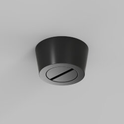 Накладное основание для фиксации трека-ремня Belty, серия Base, для создания перегиба под произвольным углом, без подачи питания, D75*H43мм, IP20, черный, алюминий, Denkirs TR5515-BK