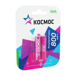 Аккумулятор AAA/R03 800мА.ч Ni-MH (блист.2шт) КОСМОС KOCR03NIMH(800MAH)