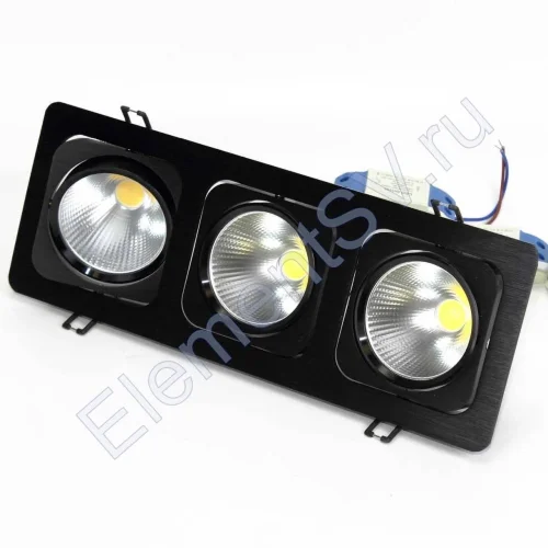 Светодиодный светильник встраиваемый 120.3 series black housing BW138 (30W,220V,day white) - фото.