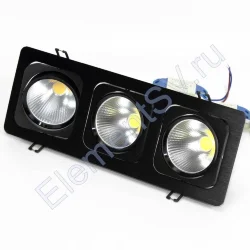 Светодиодный светильник встраиваемый 120.3 series black housing BW138 (30W,220V,day white)
