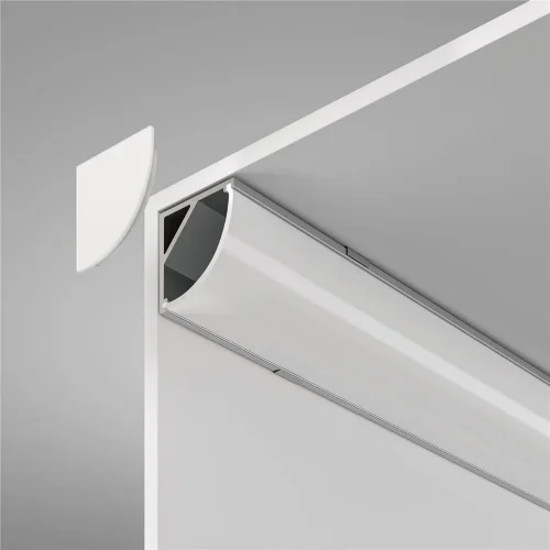 Алюминиевый профиль накладной угловой 16×16 (Серебро, 2 м), ALM008S-2M (Серебро) - фото