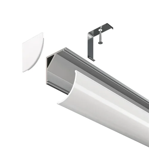 Алюминиевый профиль накладной угловой 16×16 (Серебро, 2 м), ALM008S-2M (Серебро) - фото 5