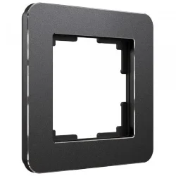 Рамка из металла на 1 пост Platinum черный алюминий W0012608