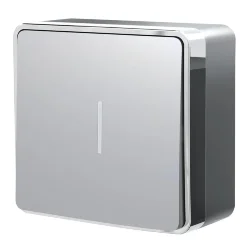 Выключатель одноклавишный с подсветкой Gallant серебряный W5010106