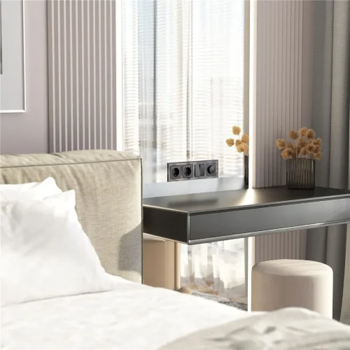 Рамка из стекла на 4 поста Diamant черный W0041208 - фото 3