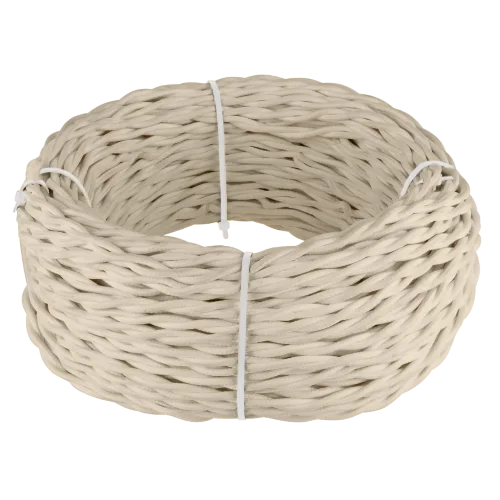 Ретро кабель витой  3х1,5 песочный 50 м W6453546 - фото