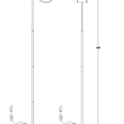 Напольный светильник (торшер) Маллоу / Mallow (Медь) FR5228FL-01C