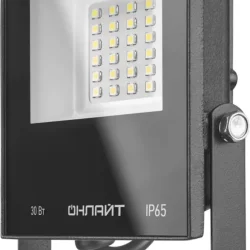 Прожектор светодиодный 71 657 OFL-30-4K-BL-IP65-LED 30Вт 4000К IP65 2400лм черн. ОНЛАЙТ 71657
