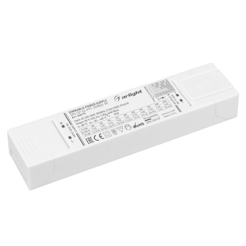 Блок питания SPV-SP-46-PFC-ZIGBEE-RF (46W, 9-53V, 0.6-1.05A, 2.4GHz) (Arlight, IP20 Пластик, 5 лет) - фото 1