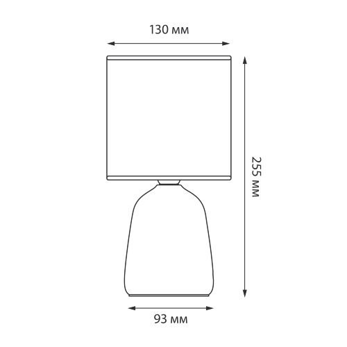 UML-B305 E14 BLACK Светильник настольный декоративный под лампу Е14, 40W, Механический выключатель, Черный - фото 9