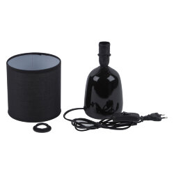UML-B305 E14 BLACK Светильник настольный декоративный под лампу Е14, 40W, Механический выключатель, Черный