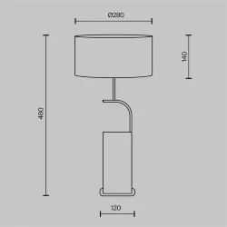Настольный светильник Glamping E14x2 (Черный)