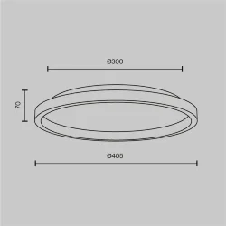 Потолочный светильник Orign 3000К 27Вт (Черный)