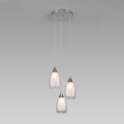 Подвесной светильник со стеклянными плафонами 50085/3 хром (049527)