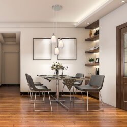 Подвесной светильник со стеклянными плафонами 50085/3 хром (049527)