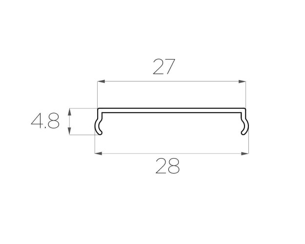 Рассеиватель поликарбонатный для профиля LC-LRM-P30-2 прозрачный - фото 2