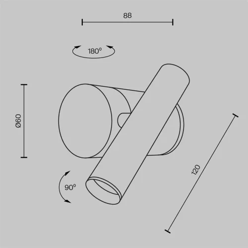 Настенный светильник (бра) Utility 3000K 3Вт (Черный) - фото 7