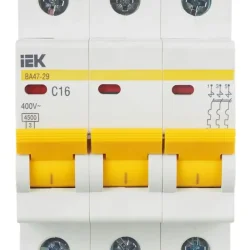 Выключатель автоматический модульный 3п C 16А 4.5кА ВА47-29 KARAT IEK MVA20-3-016-C