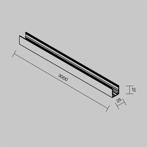 Профиль 3м Exility IP накладной черный (Черный) - фото 2