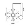 ULD-H1819-012-STA-3AAA WARM WHITE IP20 SNOWFLAKE Фигура светодиодная Снежинка на батарейках 3AAA не в-к, 18х19см, Подвесная, 12 светодиодов, Теплый белый свет, Провод прозрачный, TM Uniel - фото 6
