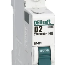 Выключатель автоматический модульный 1п D 2А 4.5кА ВА-101 DEKraft 11098DEK