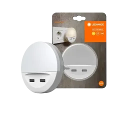 Ночник в розетку | с двумя разъёмами USB-A для подзарядки гаджетов | - LEDVANCE LUNETTA