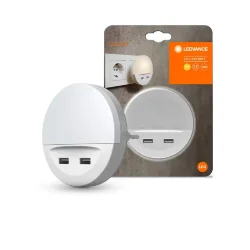 Ночник в розетку | с двумя разъёмами USB-A для подзарядки гаджетов | - LEDVANCE LUNETTA