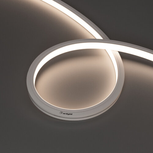 Светодиодная лента герметичная MOONLIGHT-TOP-A140-13x12mm 24V Day4000 (9.6 W/m, IP67, 5m, wire x2) (Arlight, Вывод боковой, 3 года) 041475 - фото