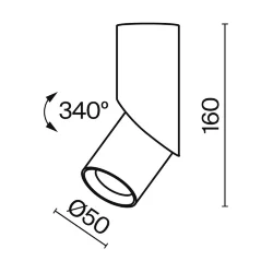 Потолочный светильник Dafne 3000K 1x10Вт 38° (Белый)