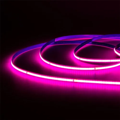 Светодиодная лента 220V, COB 240 chip/m, pink, IP20, 10m, A308 - фото I