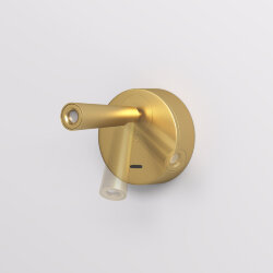 Бра SHINE WALL со светодиодом, D104*H68, IP20, 3000К, 3W, RA?90, сатинированная латунь, алюминий, Denkirs DK5072-SB