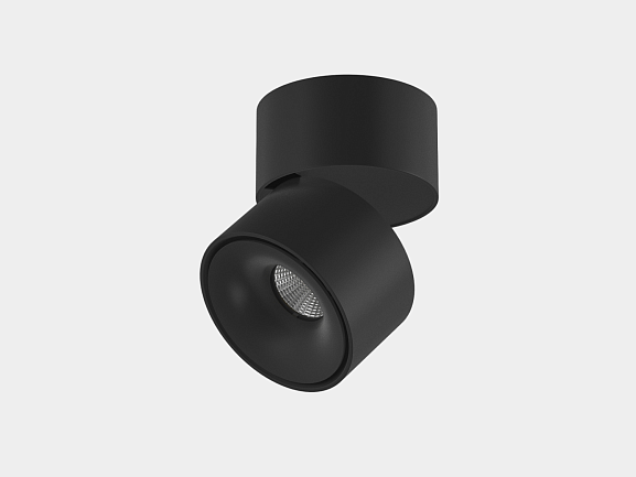 'Светильник светодиодный потолочный накладной поворотный, серия I, Черный, 15Вт, IP20, Теплый белый (3000К), I-SF-BL-WW - фото