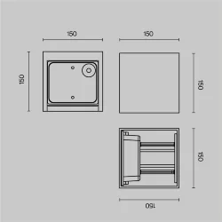 Архитектурная подсветка Fulton 3000К 20Вт IP 54 (Серый)