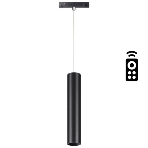 Подвес трековый светодиодный для низковольного шинопровода диммируемый с пультом ДУ, со сменой цв. т «Novotech» 358634, дизайн: Хай-тек, серия: FLUM. Фото 1.