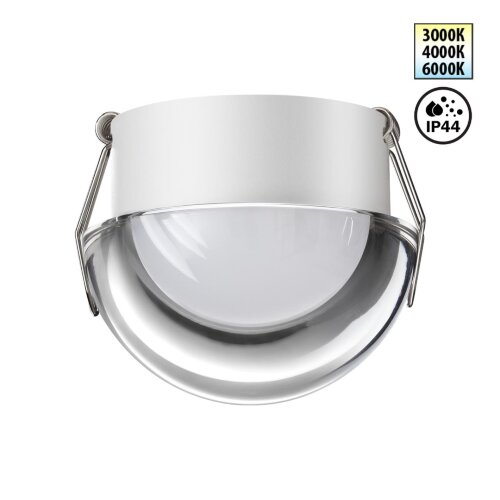Светильник влагозащищенный встраиваемый светодиодный с переключателем цветовой температуры «Novotech» 359434, серия: LARGO. Фото 1.
