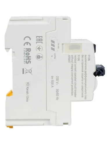 Выключатель дифференциального тока (УЗО) 2п 40А 30мА тип A ВДТ R10N ARMAT IEK AR-R10N-2-040A030 - фото 5