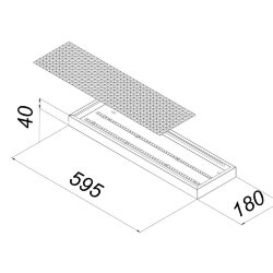 Подвесной офисный светодиодный светильник 20 Вт IP20 595x180x40 мм 4000К Призма