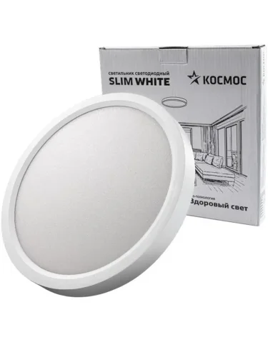 Светильник светодиодный SLIM WHITE 24Вт 6500К IP40 1660лм 230В 230х25мм КОСМОС KSlim24w_W6500K - фото