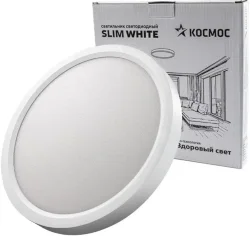 Светильник светодиодный SLIM WHITE 24Вт 6500К IP40 1660лм 230В 230х25мм КОСМОС KSlim24w_W6500K