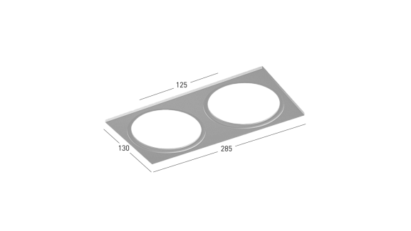 Рамка двойная для серии COMBO 1 квадратная, белая, COMBO-1S2-WH. Фото 2