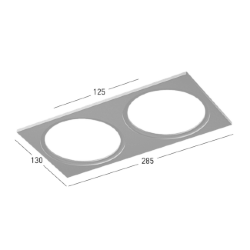 Рамка двойная для серии COMBO 1 квадратная, белая, COMBO-1S2-WH 004147