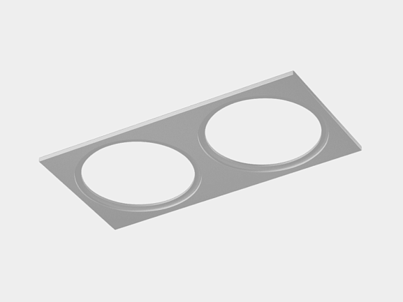 Рамка двойная для серии COMBO 1 квадратная, белая, COMBO-1S2-WH купить в SWG - официальный производитель - фото