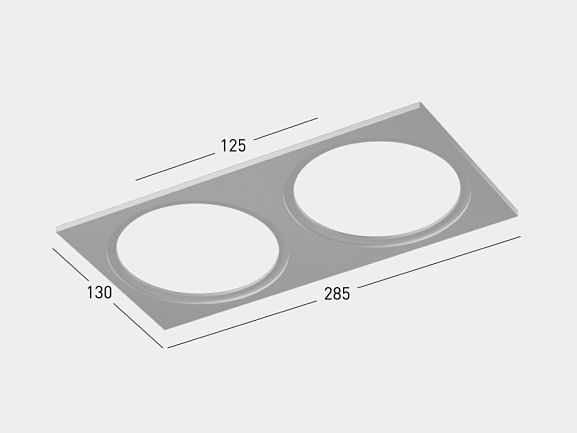 'Рамка двойная для серии COMBO 1 квадратная, белая, COMBO-1S2-WH. Фото 2