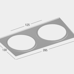 'Рамка двойная для серии COMBO 1 квадратная, белая, COMBO-1S2-WH 004147
