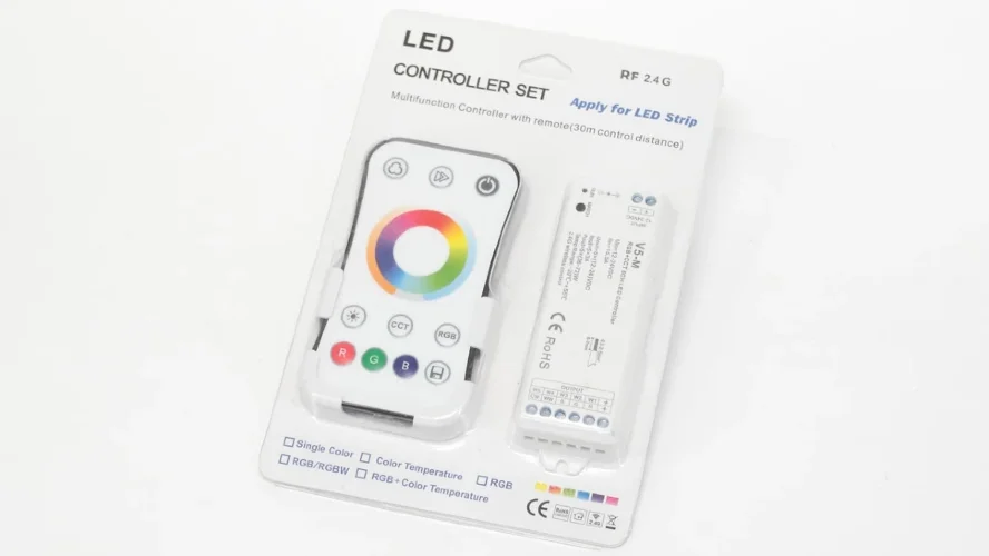 Контроллер с пультом RGB+CCT RF V5-M IC90 (12-24V, 180-360W) - фото I