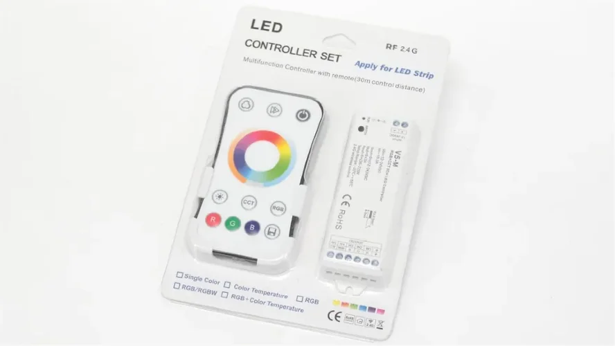 Контроллер с пультом RGB+CCT RF V5-M IC90 (12-24V, 180-360W) - фото I