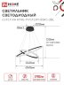 Люстра светодиодная ESTETIKA RING-MYSTERY-95RC-2BL 95Вт 3000-6500K 600/400 1.2м трос ДУ черный IN HOME - Фото 2