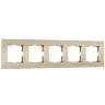 W0052911/ Рамка на 5 постов Slab (шампань софт) W0052911 - фото