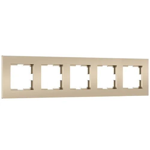 W0052911/ Рамка на 5 постов Slab (шампань софт) W0052911 - фото